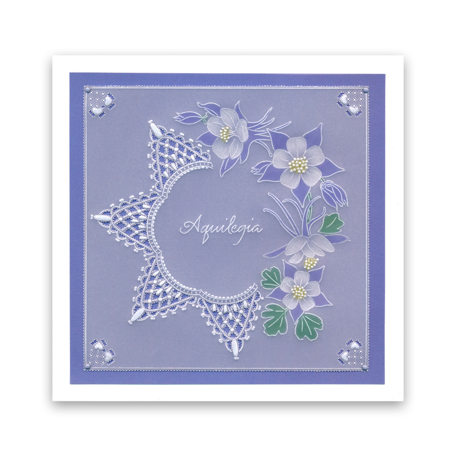 Linda's Flowers & Lace - Set 1 A5 Square Groovi Plate Quartet