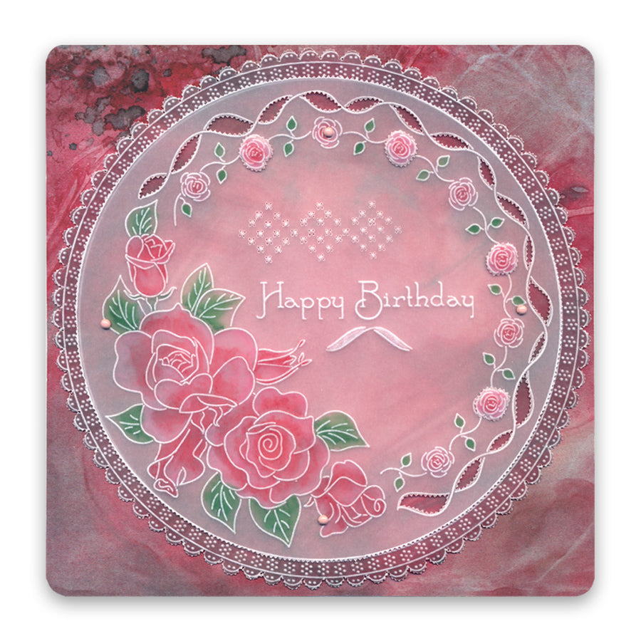 Linda's Flowers & Lace - Set 1 A5 Square Groovi Plate Quartet