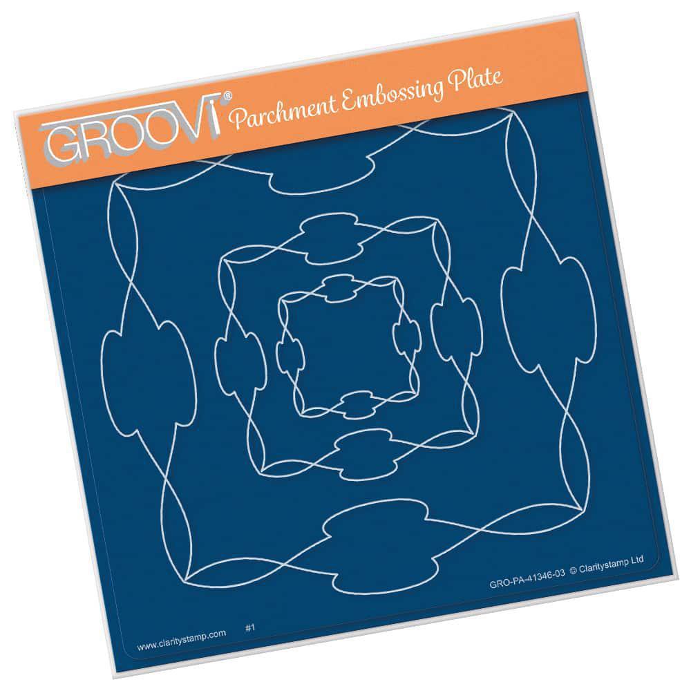 Linda's Tangled Kaleidoscope Frames A5 Square Groovi Plate