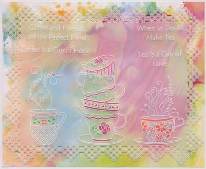 Linda's Life is a Cup of Tea A5 Square Groovi Plate