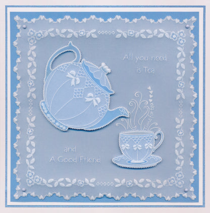 Linda's All You Need Is Tea A5 Square Groovi Plate