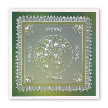 Linda's 123 Christmas - GH Collection Poinsettia & Christmas Rose A4 & A5 Square Groovi Plate Set
