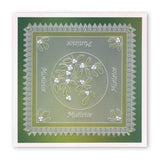 Linda's 123 Christmas - GH Poinsettia & Christmas Rose A5 Square Groovi Plate Set
