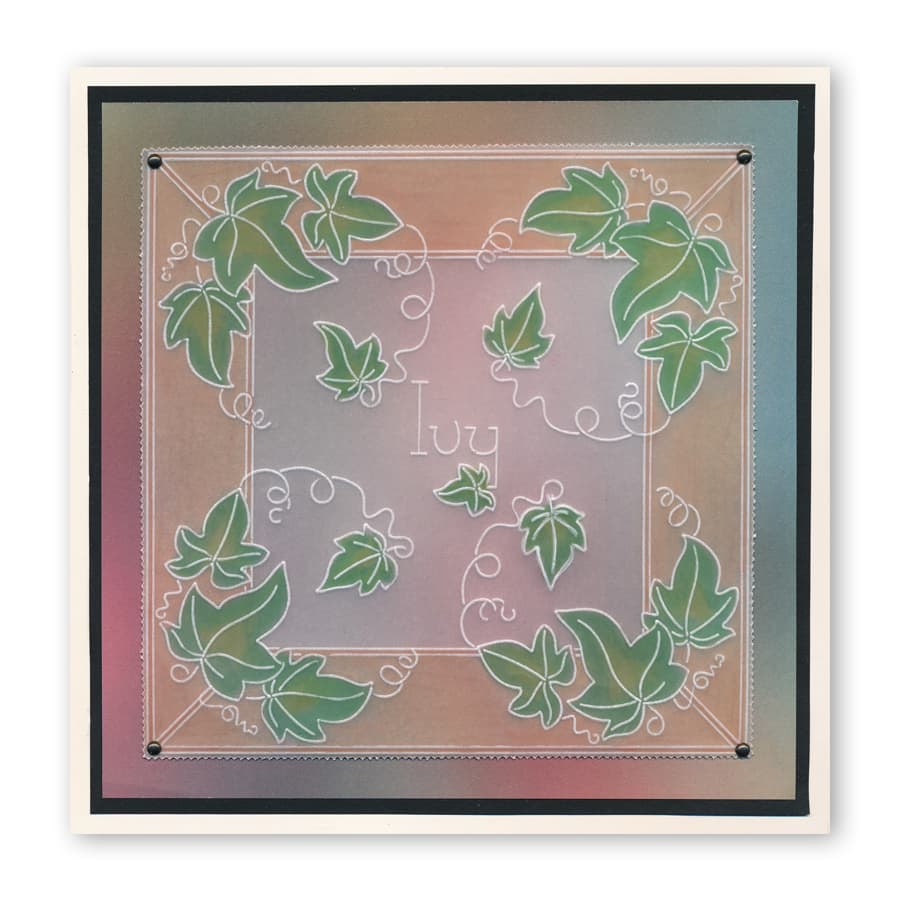 Linda's 123 Christmas - GH Poinsettia & Christmas Rose A4 Square Groovi Plate Set