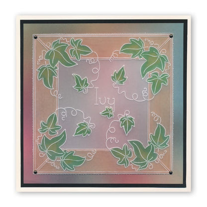Linda's 123 Christmas - GH Poinsettia & Christmas Rose A4 Square Groovi Plate Set