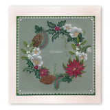 Linda's 123 Christmas - GH Poinsettia & Christmas Rose A4 Square Groovi Plate Set