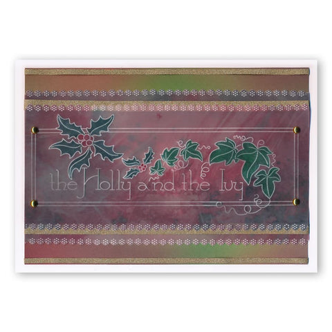 Linda's 123 Christmas - GH Collection Poinsettia & Christmas Rose A4 & A5 Square Groovi Plate Set