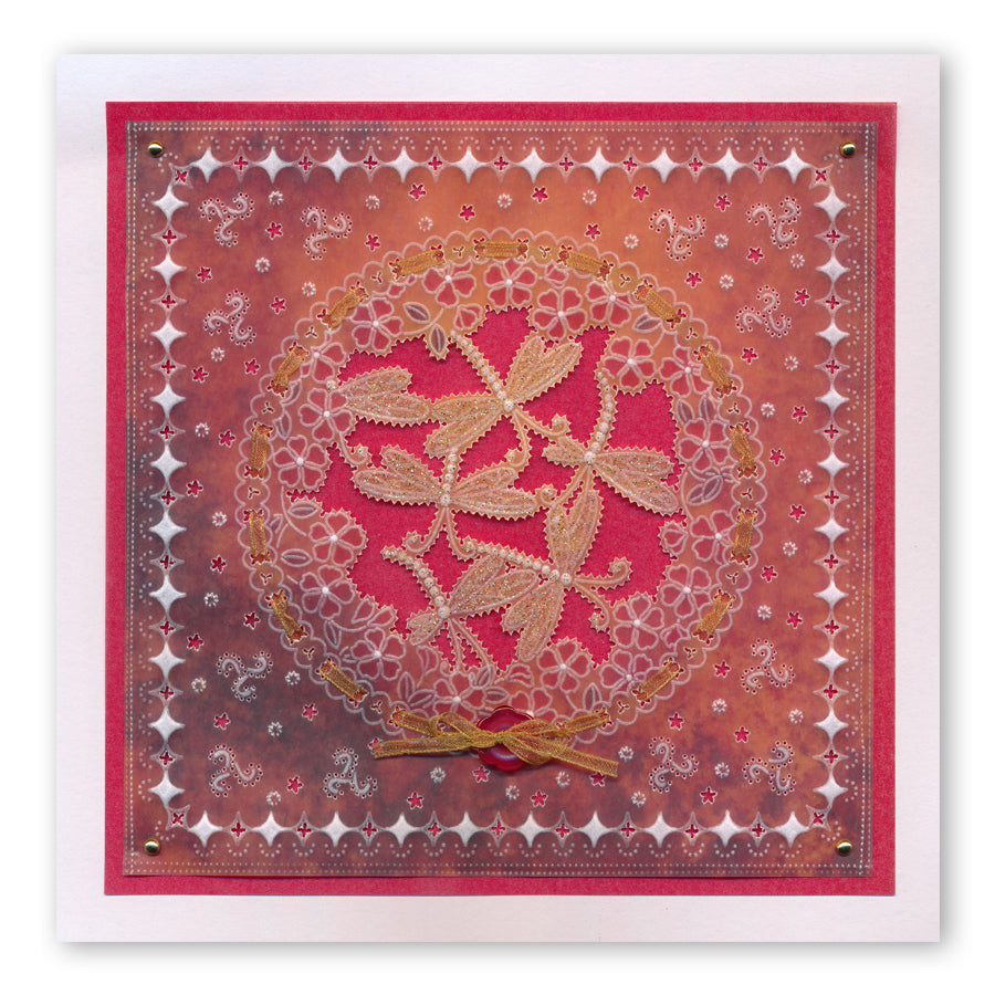 Linda's Dragonflies A5 Square Groovi Plate