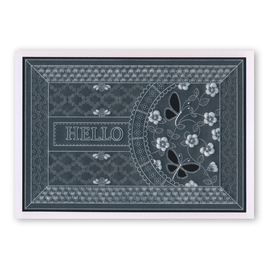 Linda's Butterflies A5 Square Groovi Plate