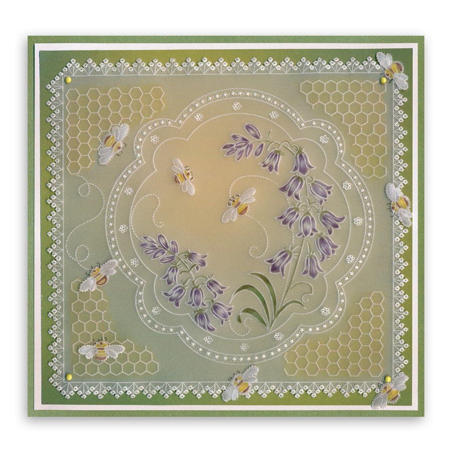 Linda's Bumble Bees A5 Square Groovi Plate