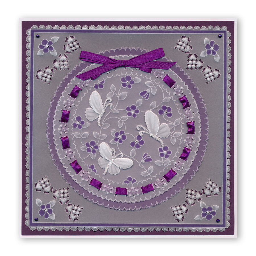 Linda's Butterflies A5 Square Groovi Plate