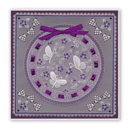 Linda's Butterflies A5 Square Groovi Plate