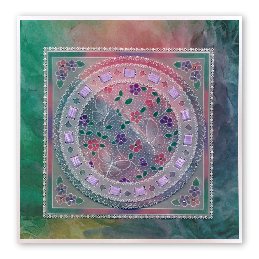 Linda's Butterflies A5 Square Groovi Plate