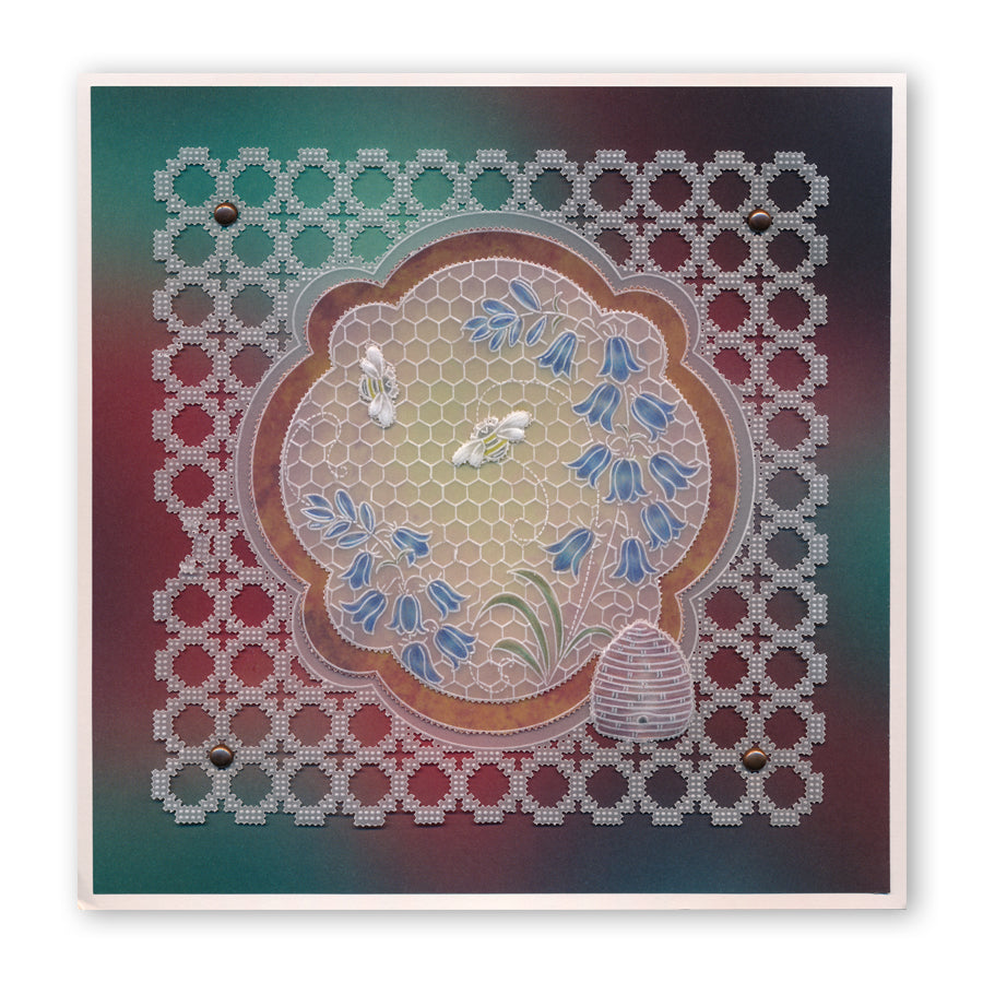 Linda's Bumble Bees A5 Square Groovi Plate