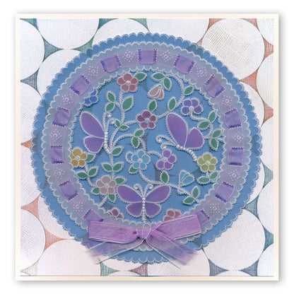 Linda's Butterflies A5 Square Groovi Plate