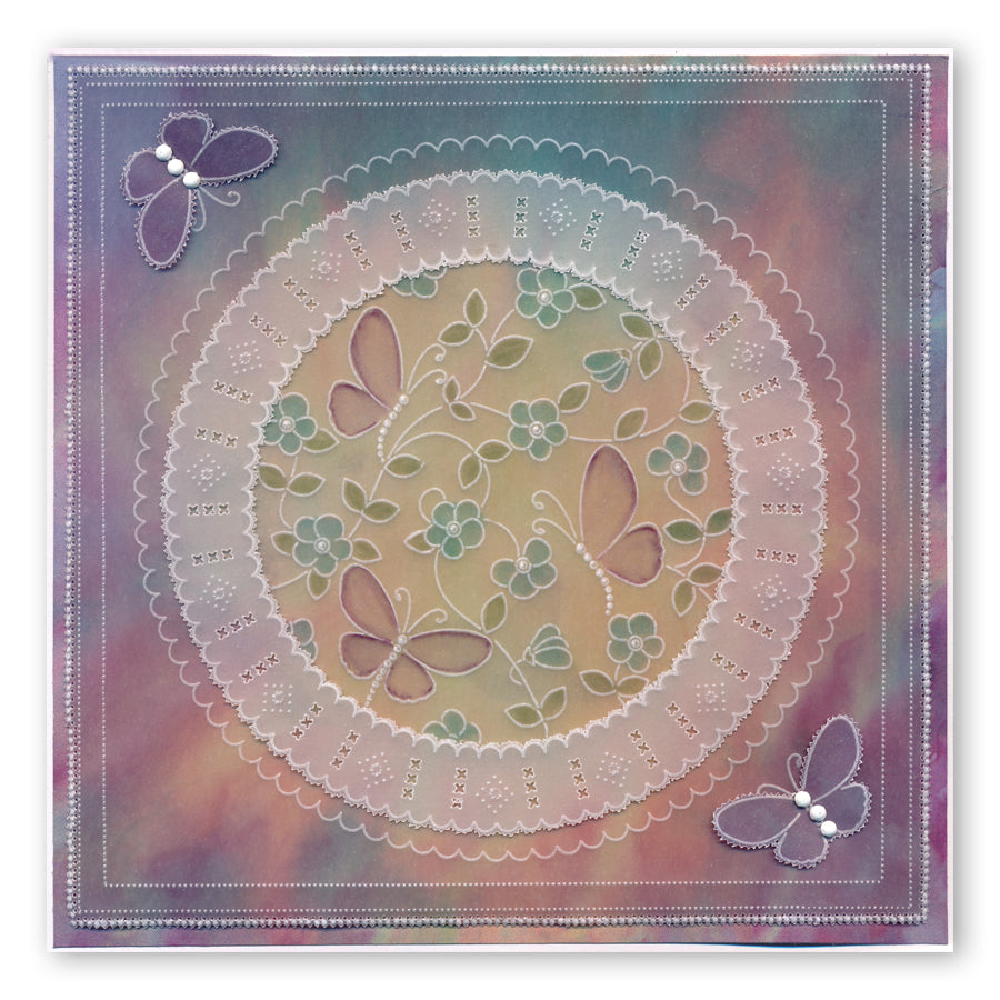 Linda's Butterflies A5 Square Groovi Plate