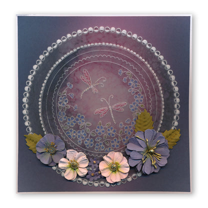 Linda's Dragonflies A5 Square Groovi Plate