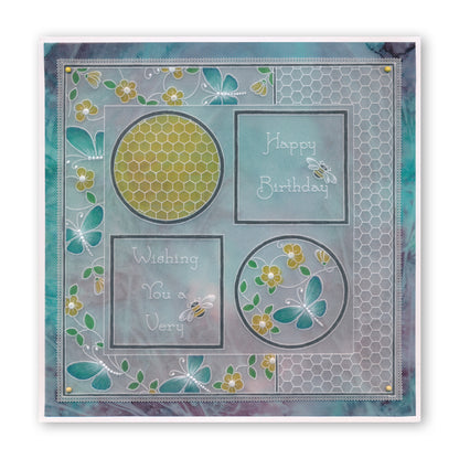 Linda's Butterflies A5 Square Groovi Plate