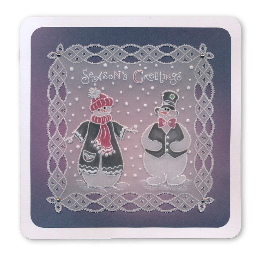 Linda's Build a Snowman A5 Square Groovi Plate