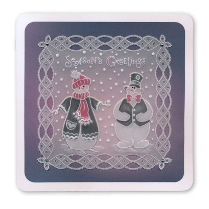 Linda's Build a Snowman A5 Square Groovi Plate