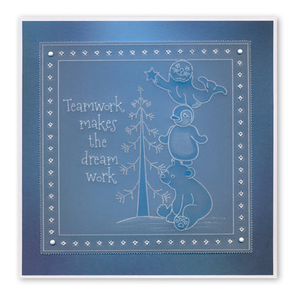 Linda's Polar Bears A5 Square Groovi Plate