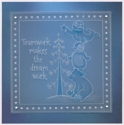 Linda's Penguins, Seals & Polar Bears Trio A5 Square Groovi Plate Set