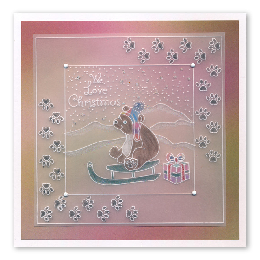 Linda's Polar Bears A5 Square Groovi Plate