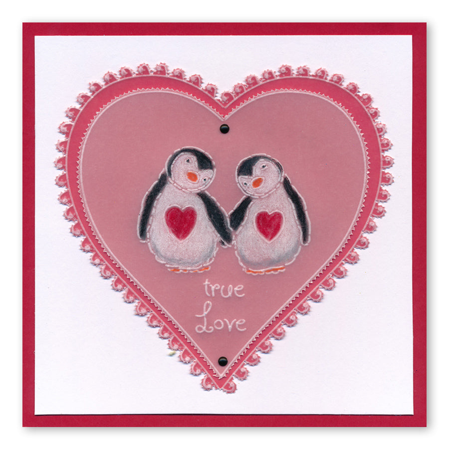 Linda's Penguins A5 Square Groovi Plate