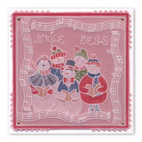 Linda's Snowman, Snowlady & Snowbaby Trio A5 Square Groovi Plate Set