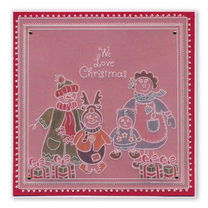 Linda's Build a Snowbaby A5 Square Groovi Plate