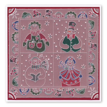Linda's Build a Snowman A5 Square Groovi Plate