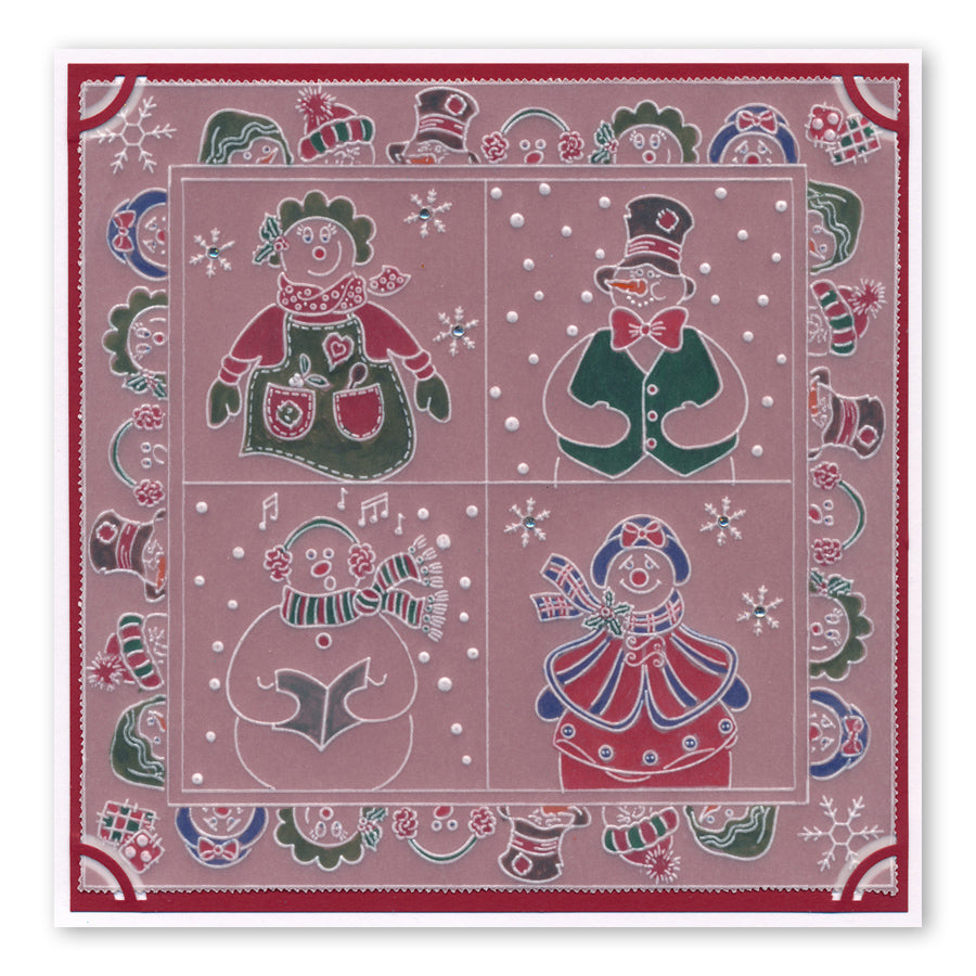 Linda's Build a Snowlady A5 Square Groovi Plate