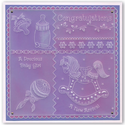 Linda's New Arrival Collection A5 Square Groovi Plate Set