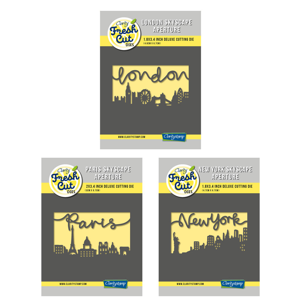 London, Paris & New York Skyscape Fresh Cut Dies