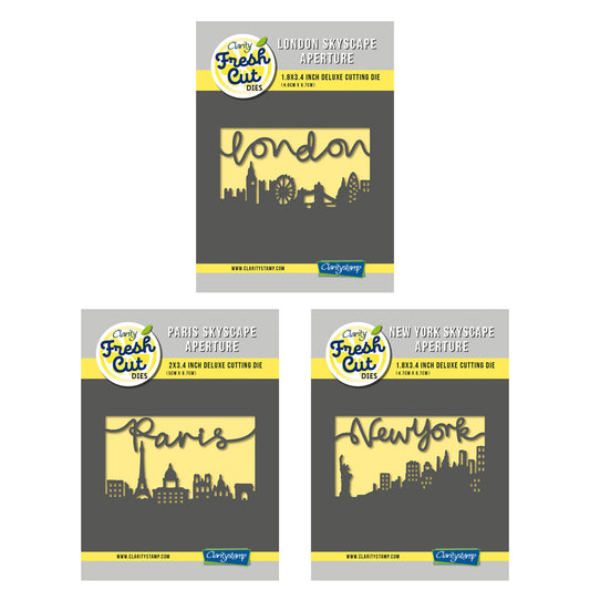 London, Paris & New York Skyscape Fresh Cut Dies