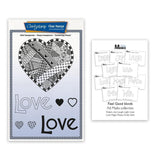 Barbara's SHAC Love Heart Doodle A5 Stamp & Masks Duo