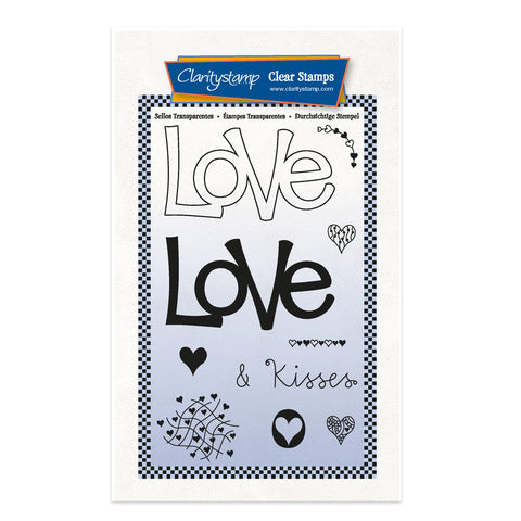 Love - Feel Good Words - Two Way Overlay A6 Stamp & Mask Set