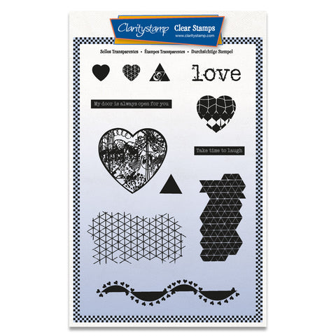Love - Grunge Elements A5 Stamp Set