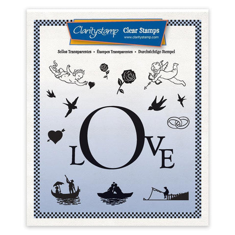Love Framer A5 Square Stamp & Mask Set