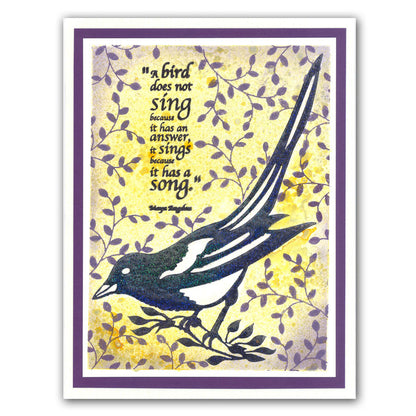 Magpies 7" x 7" Stencil Collection