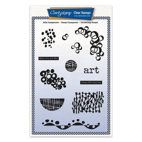 Art - Grunge Elements A5 Stamp Set
