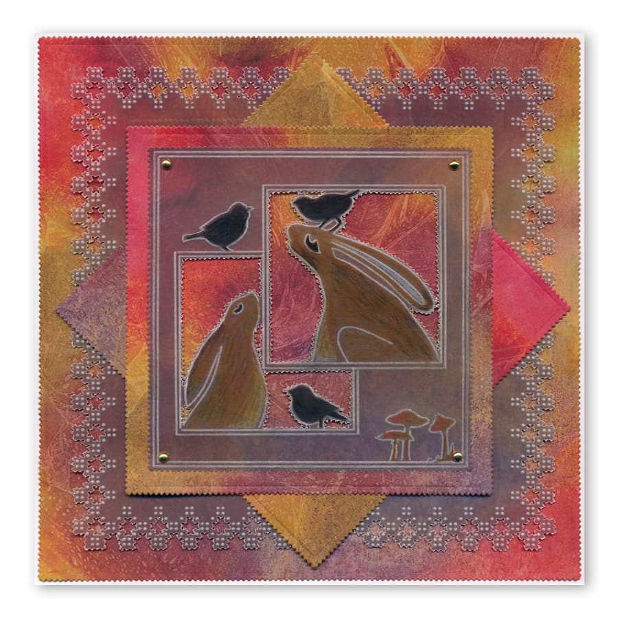 Hare in the Glade A5 Square Groovi Plate