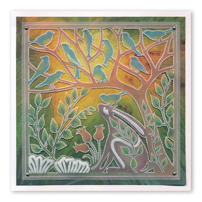 Hare in the Glade A5 Square Groovi Plate