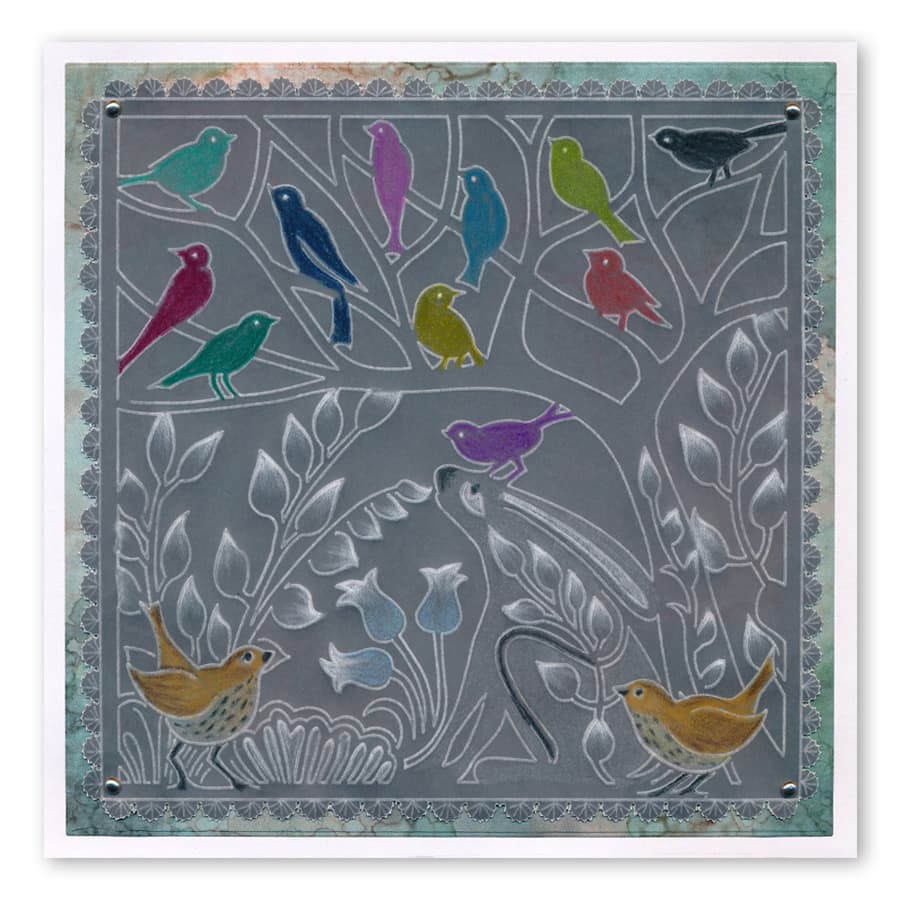 Hare in the Glade A5 Square Groovi Plate