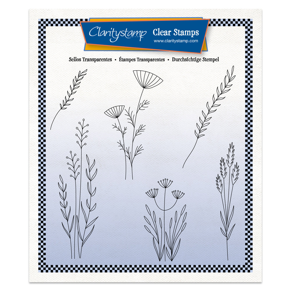 Meadow Grasses A5 Square Stamp Set