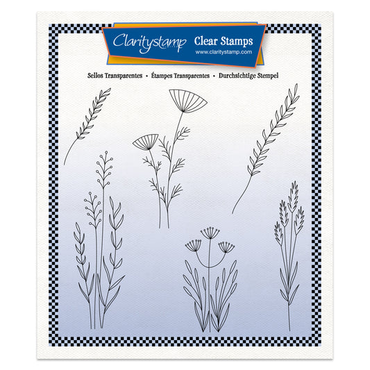 Meadow Grasses A5 Square Stamp Set