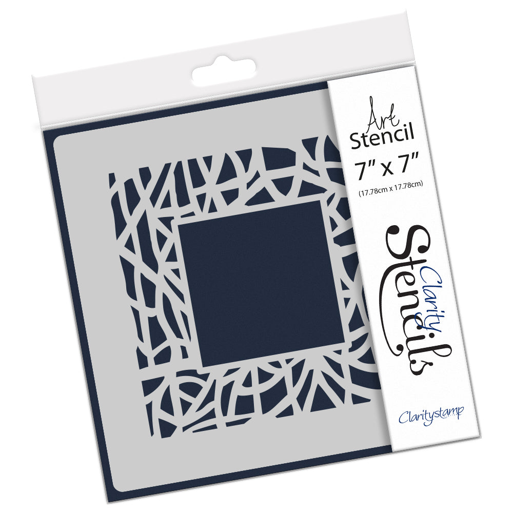 Mosaic Box Frame 7" x 7" Stencil