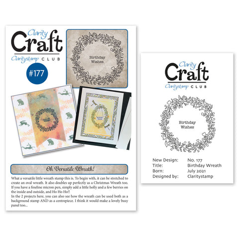 New Design Stamp Club Back Issue - 177 - Birthday Wreath