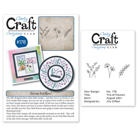 New Design Stamp Club Back Issue - 178 - Jilly's Trio of Flowers