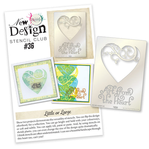 New Design Stencil Club Back Issue -36- Art From Heart